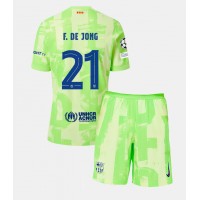 Camiseta Barcelona Frenkie de Jong #21 Tercera Equipación Replica 2024-25 para niños mangas cortas (+ Pantalones cortos)